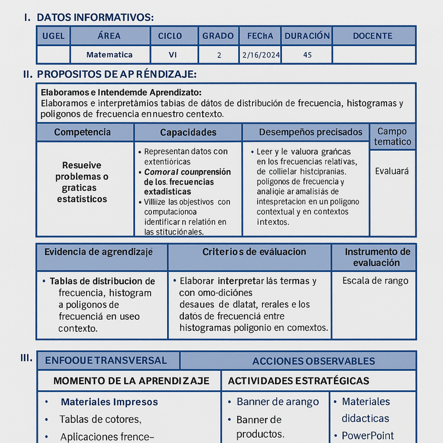 Matematica - 1° de Primaria