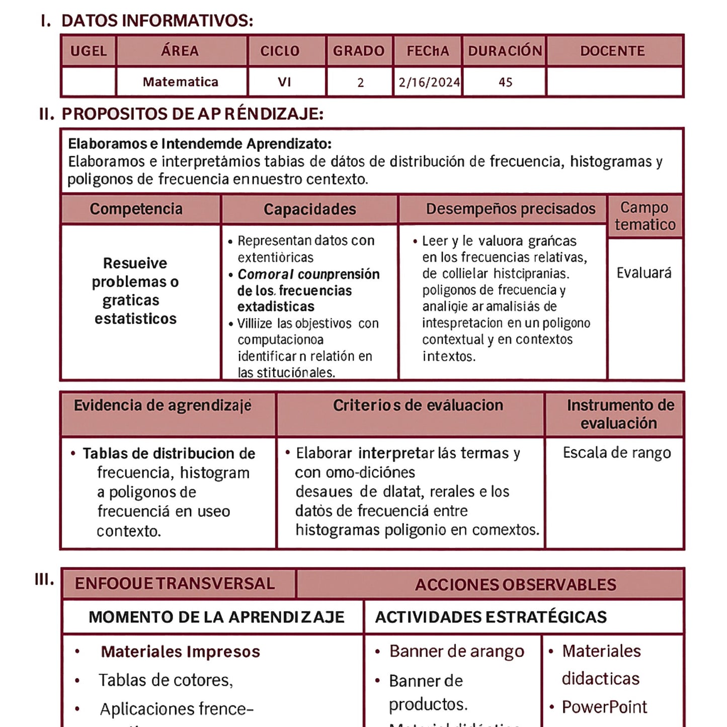 Matematica - 1° de Primaria